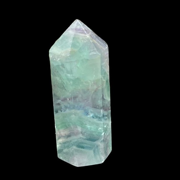 Snowflake Fluorite Tower Quartz Pointed Natural Mineral Rock Specimen Tower - Picture 4 of 9